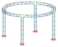 A circular truss structure